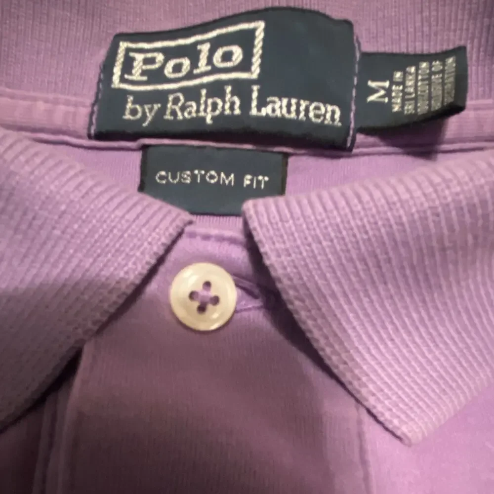 Polo by Ralph Lauren Purple Solid Knit Custom Fit Polo Shirt Men’s M Logo